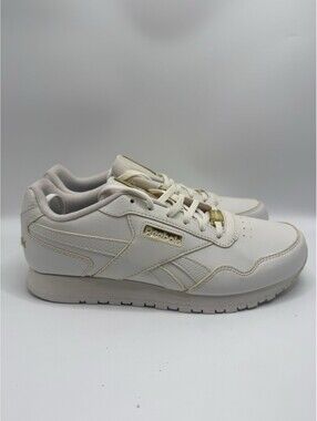 Reebok Women's White Gold Accent Running Shoes Size 10 Wide Leather